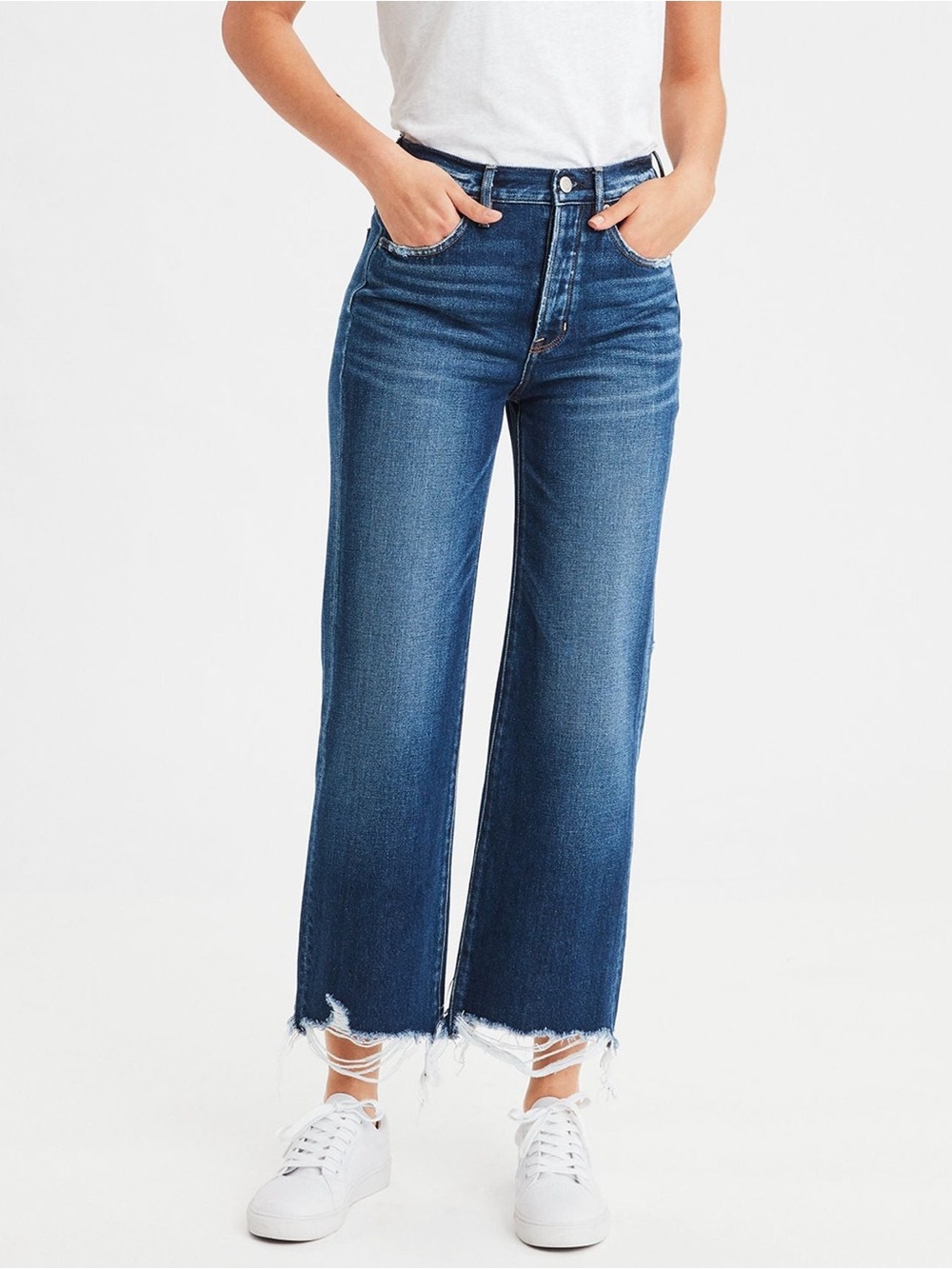 American Eagle wide leg crop jeans
